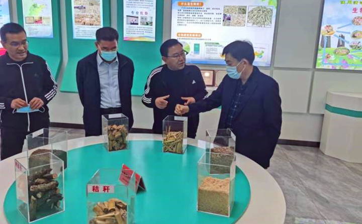 郝吉虎深入了解木屑造粒機生產線工作情況和顆粒機加工的生物質原料的收、儲、運和產品的生產、銷售、運輸等環節 郝吉虎深入了解木屑造粒機生產線工作情況和顆粒機加工的生物質原料的收、儲、運和產品的生產、銷售、運輸等環節